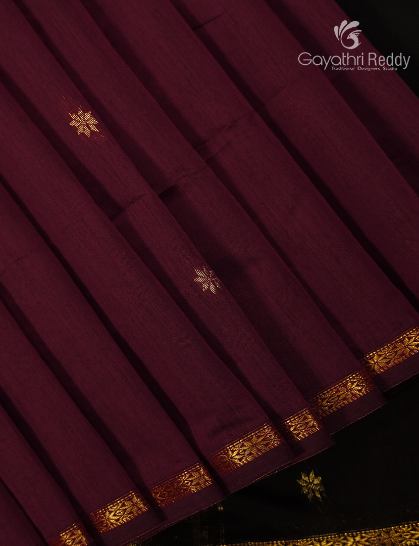 Sico Saree in Maroon and Black