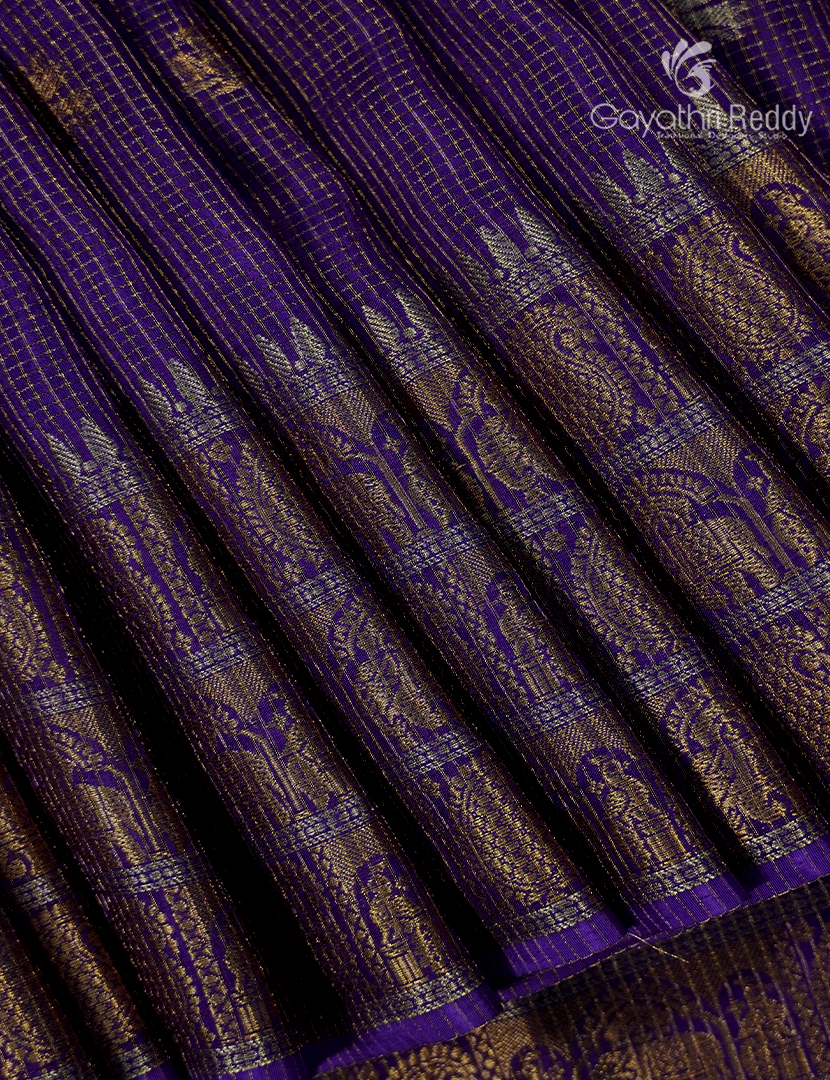 Semi Mysore Crepe Saree in Purple