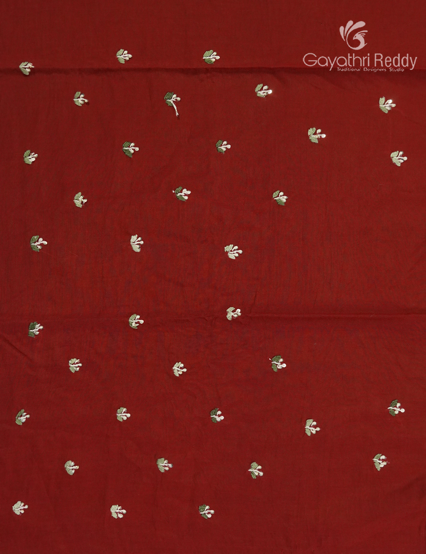 Work Blouse Fabric in Red - 1 meter Length