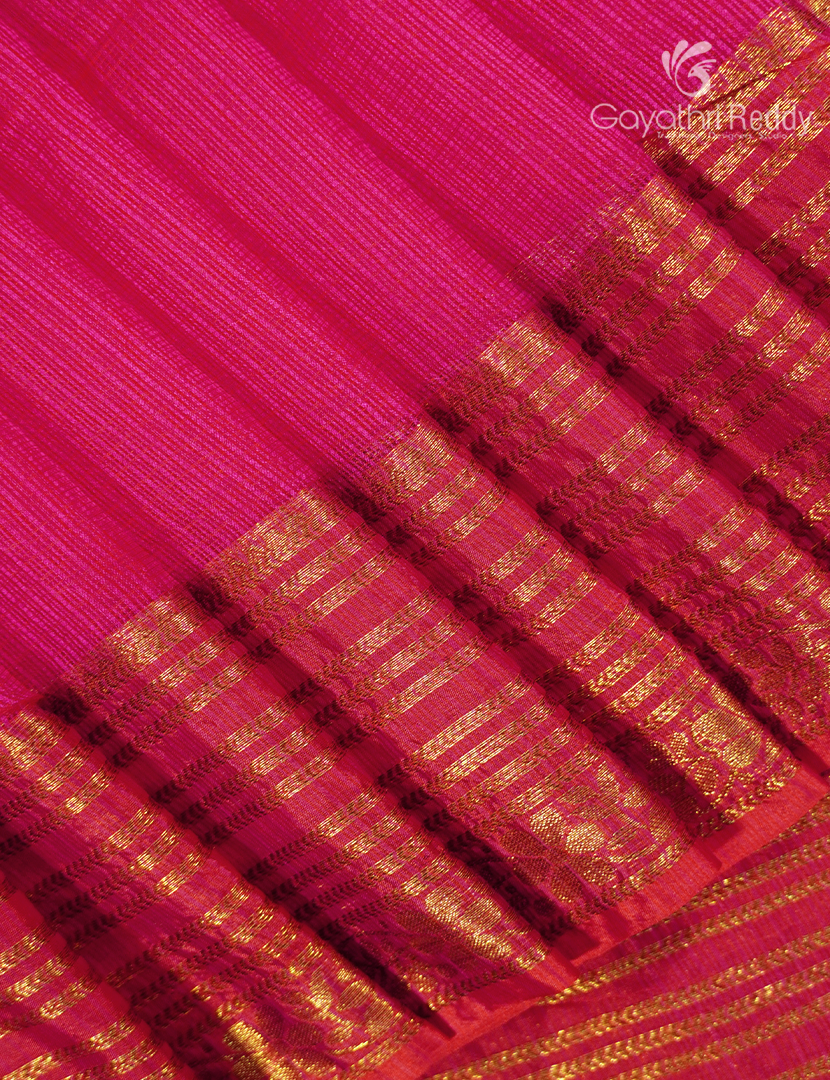 Pure Silk Kota Saree in Rani Pink
