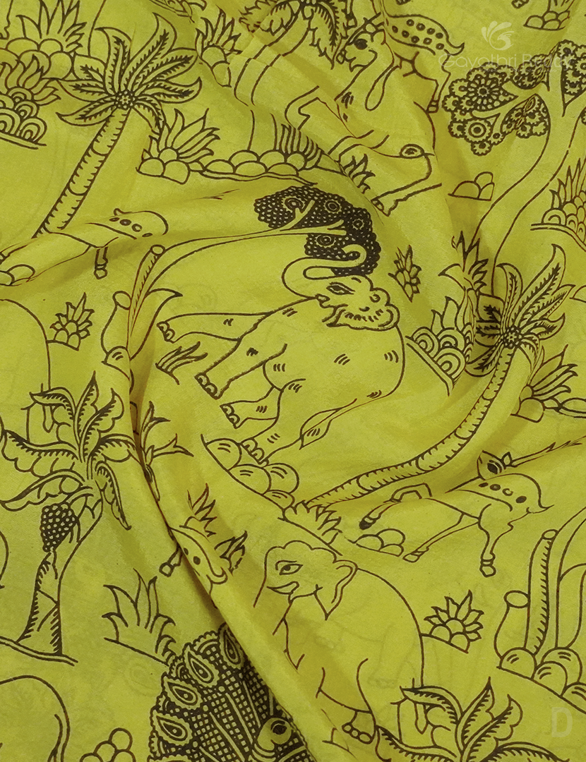 PURE KALAMKARI  KADI  SILK -KKS1