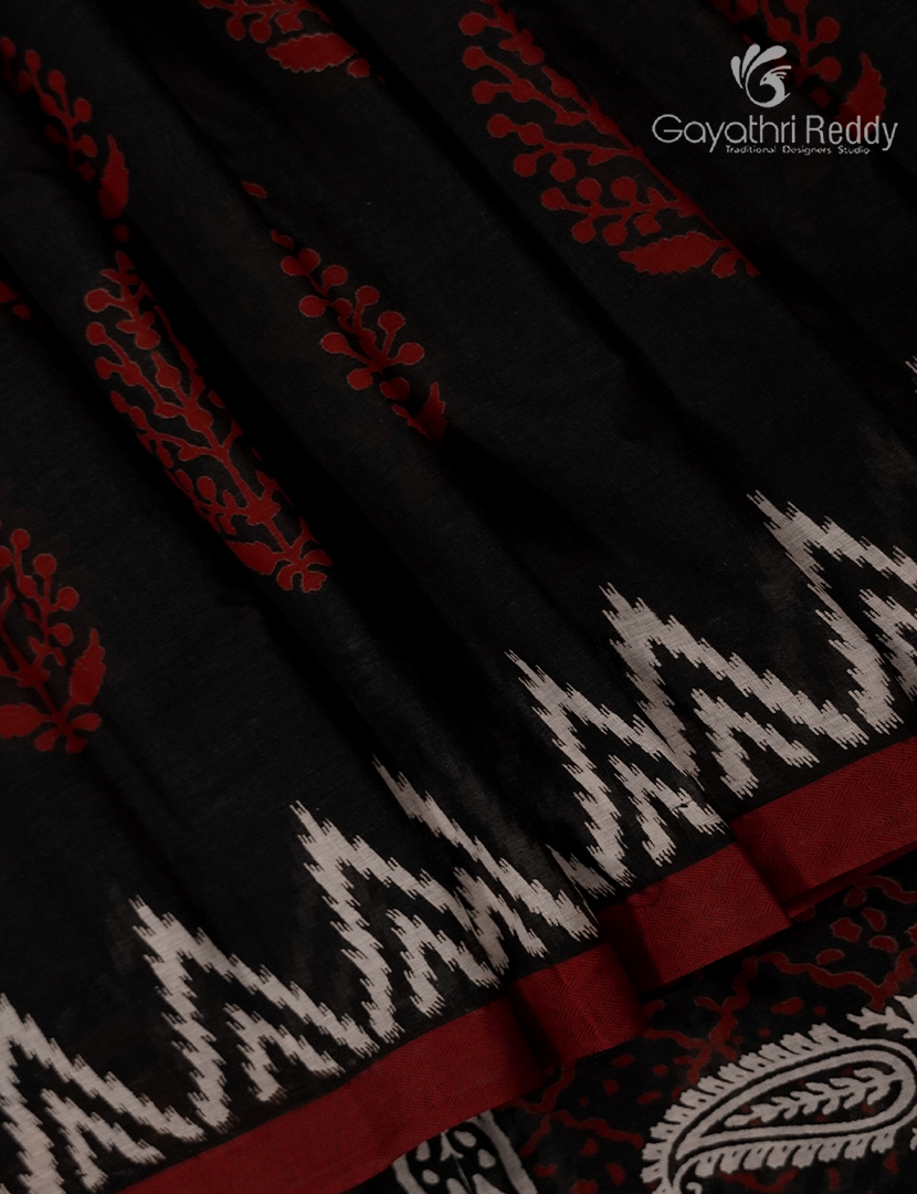 Vidharbha Cotton Saree in Black
