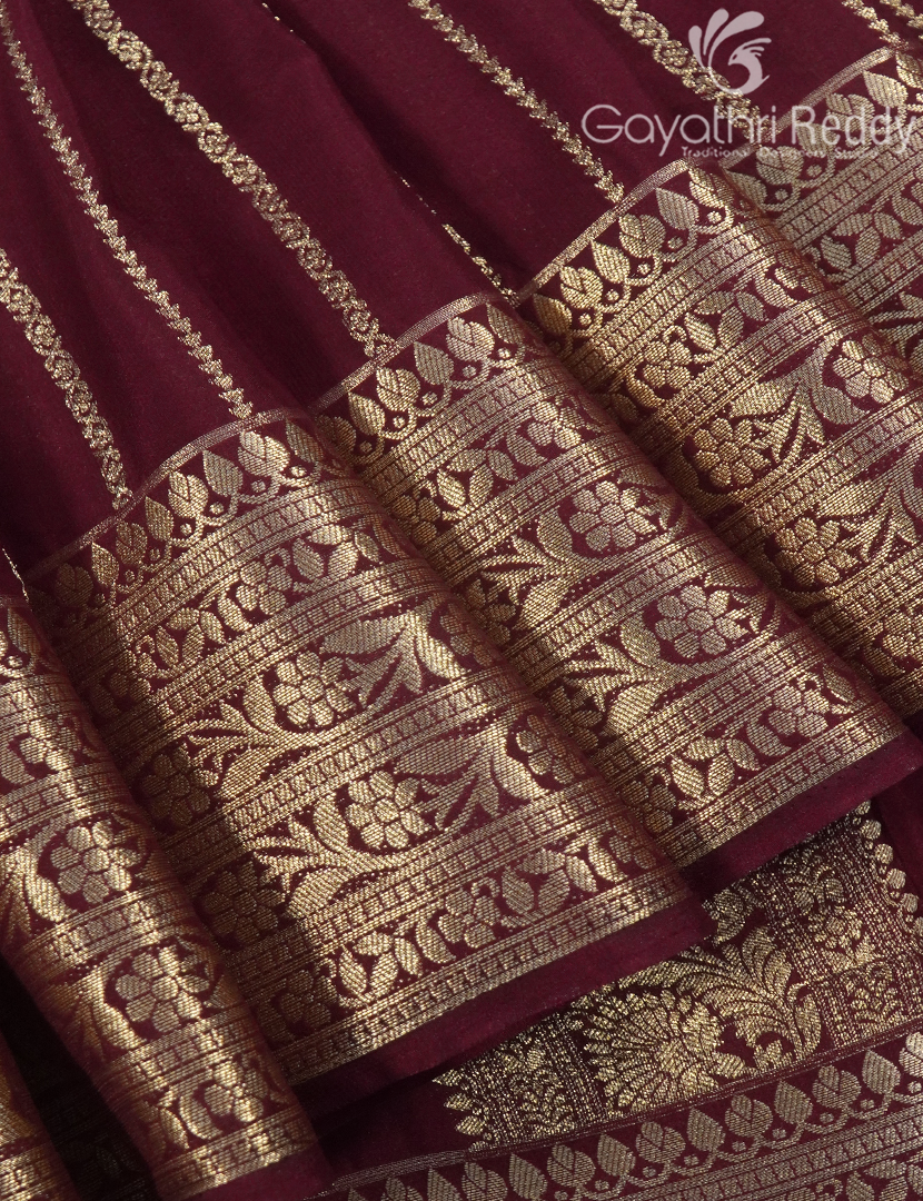 SEMI MYSORE CRAPE SAREE-SMC358