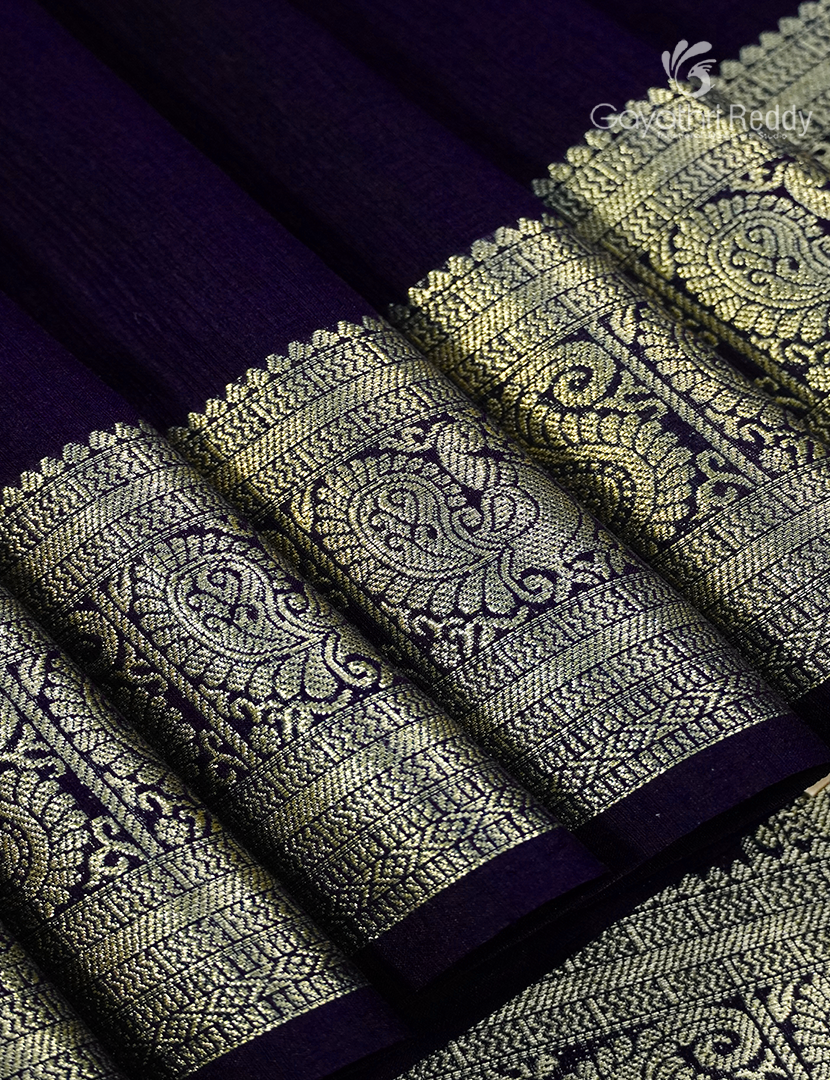 Semi Tussar Saree in Black