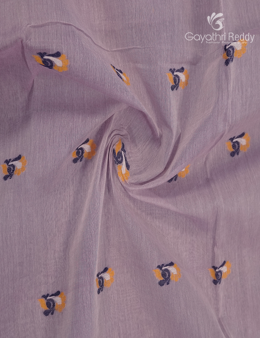 Jamdani Cotton Saree in Onion Pink