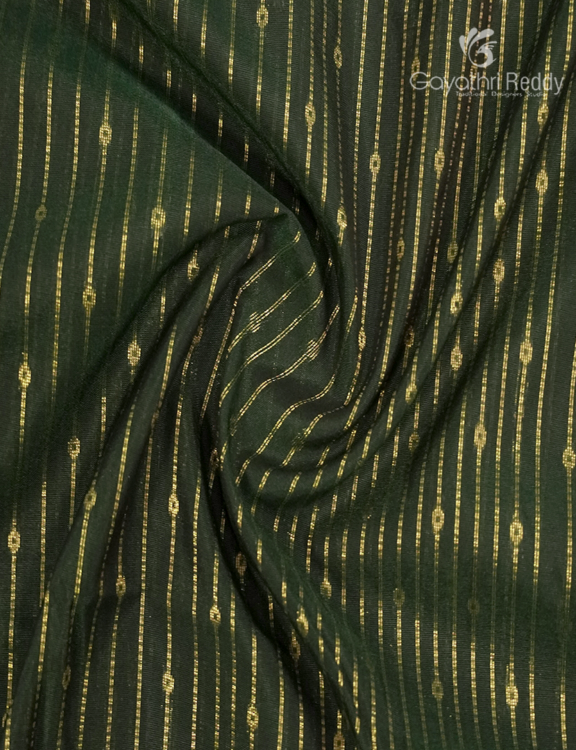 Kanchipuram Sico Saree in Deep Olive Green and Deep Snuff