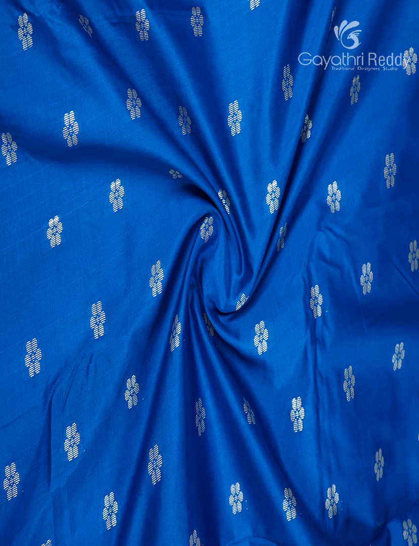 Semi Banaras Katan Silk Saree in Persian Blue
