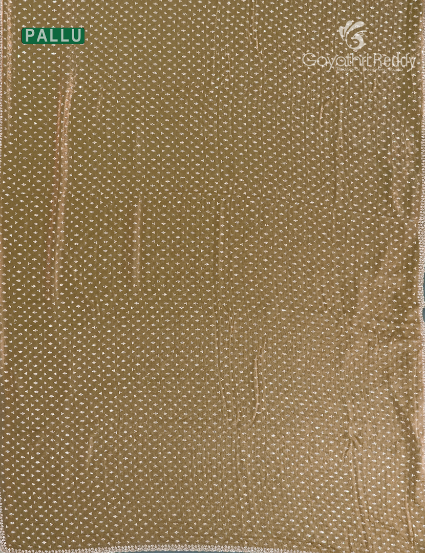 Organza Fancy Saree in Khakhi Green