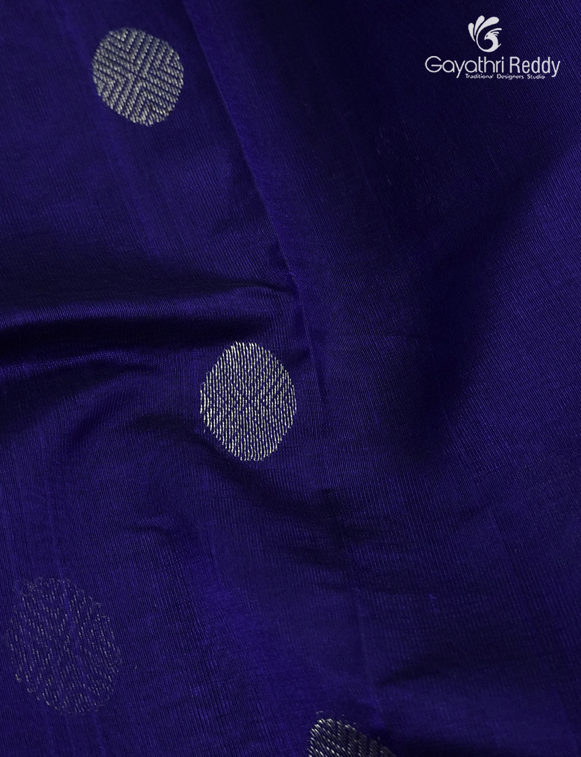 Pure Arani Sico Saree in Deep Blue and Rani Pink
