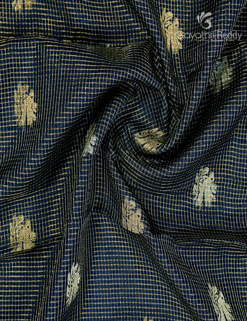 Semi Mysore Crepe Saree in Deep Green