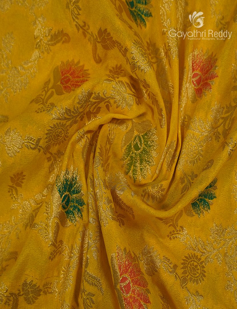 Banaras Georgette Saree in Yellow