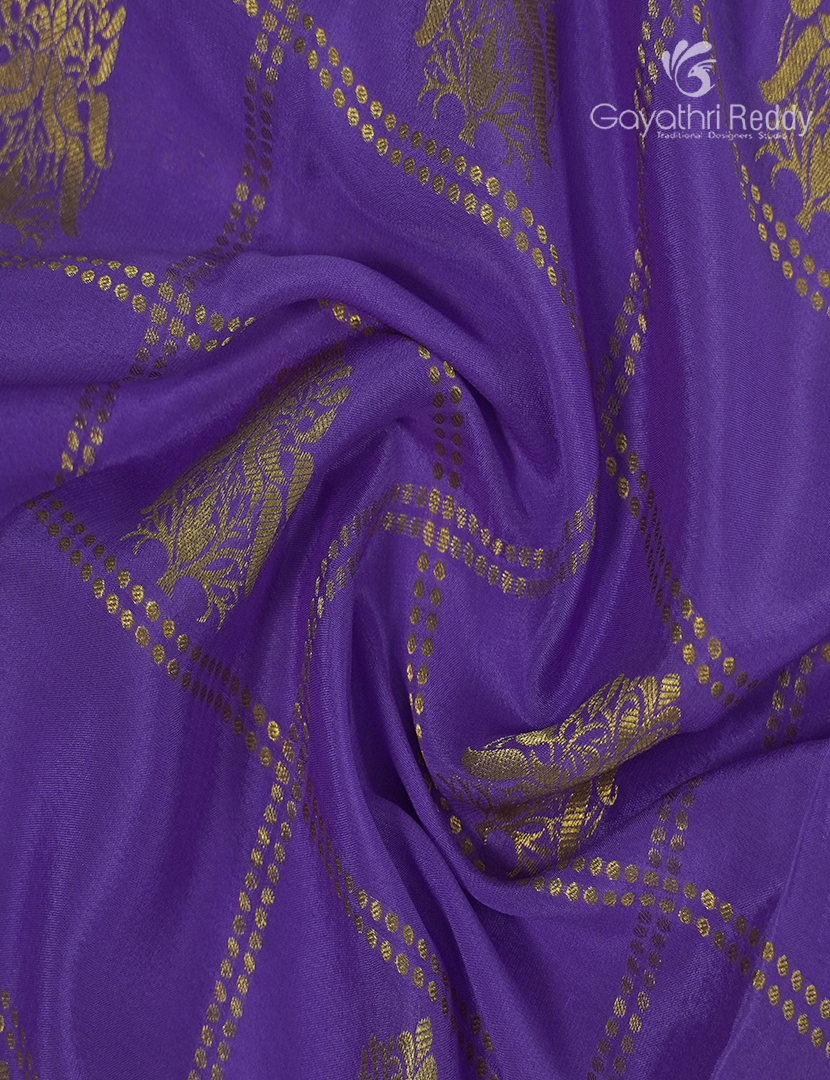 Pure Mysore Silk Saree in Purple