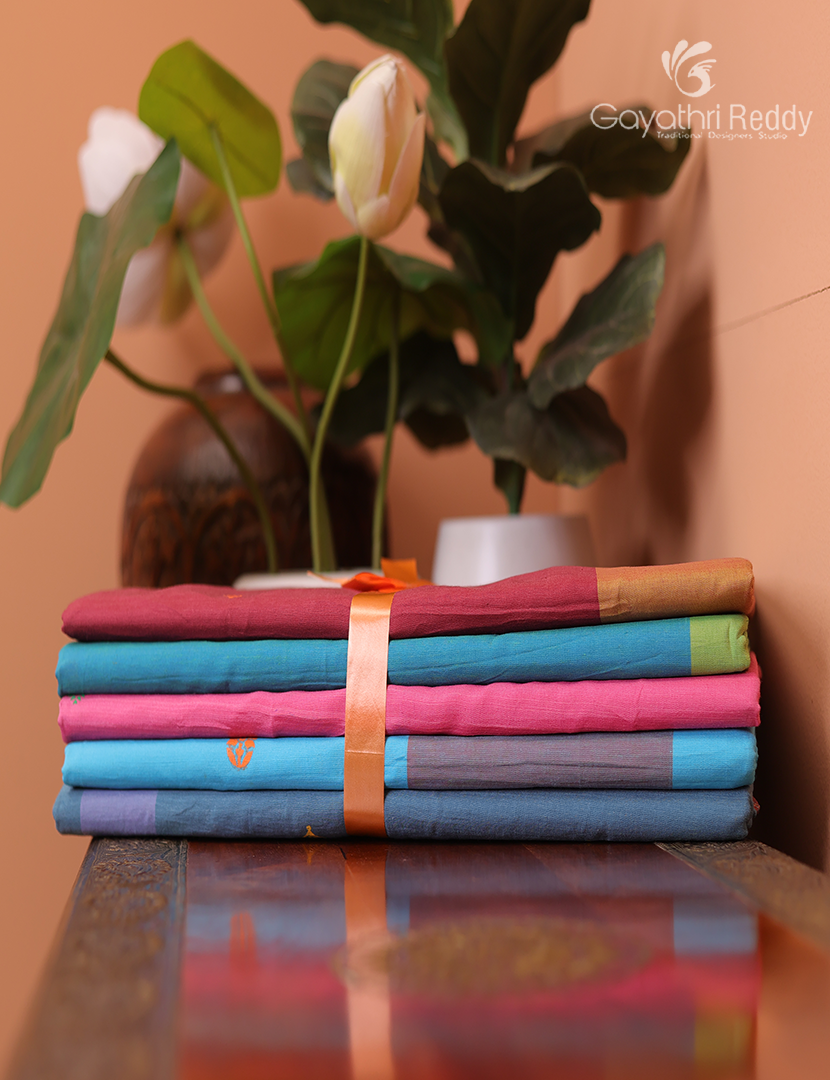Silk Cotton Sarees Combo ( Set of 5 )