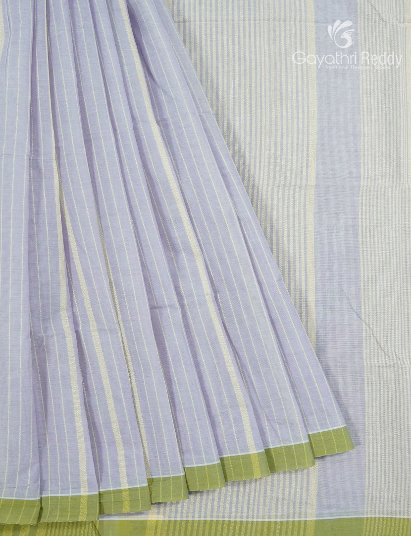 Pure Handloom Cotton Saree in Cloud Blue