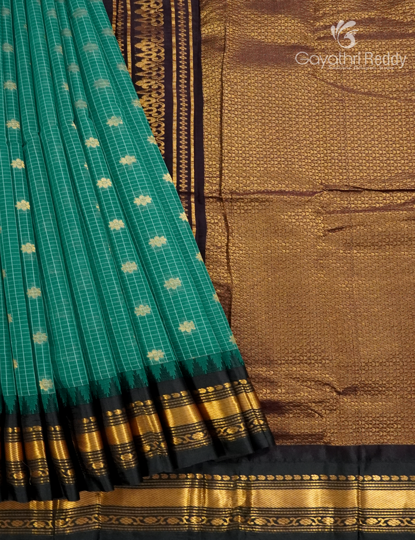 Pure Gadwal Cotton Saree-GGC1614