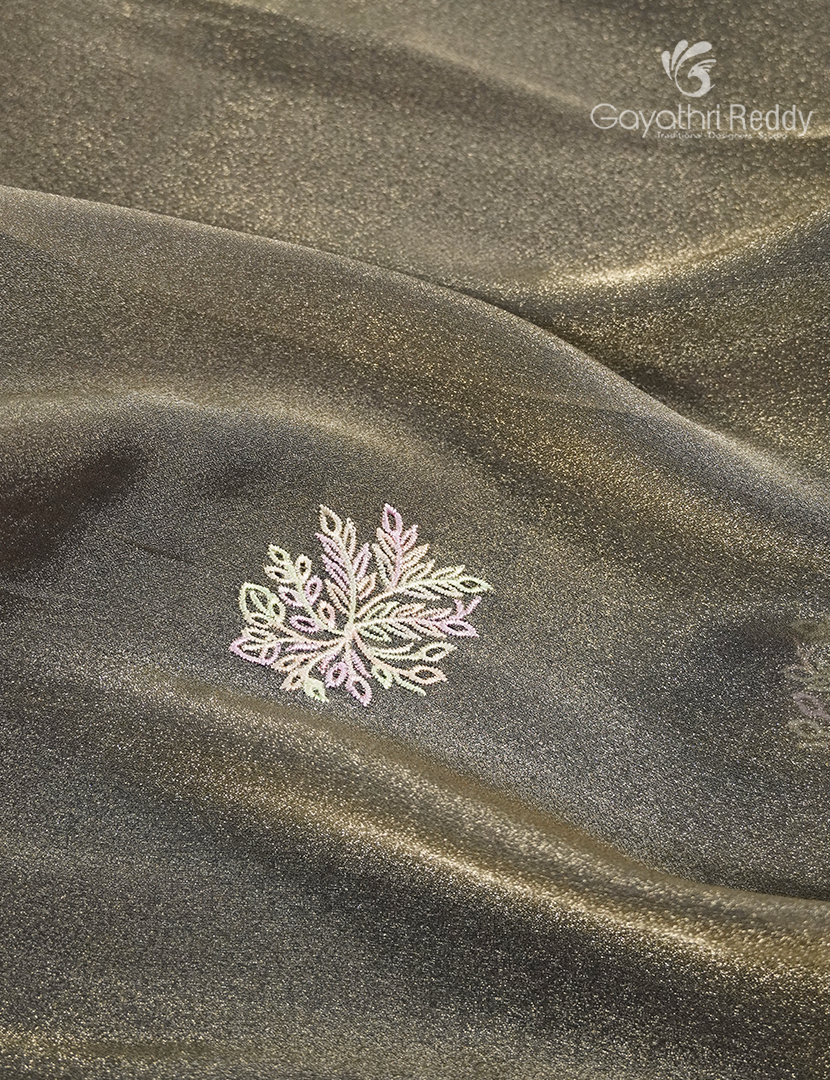 Fancy Saree in Olive Grey