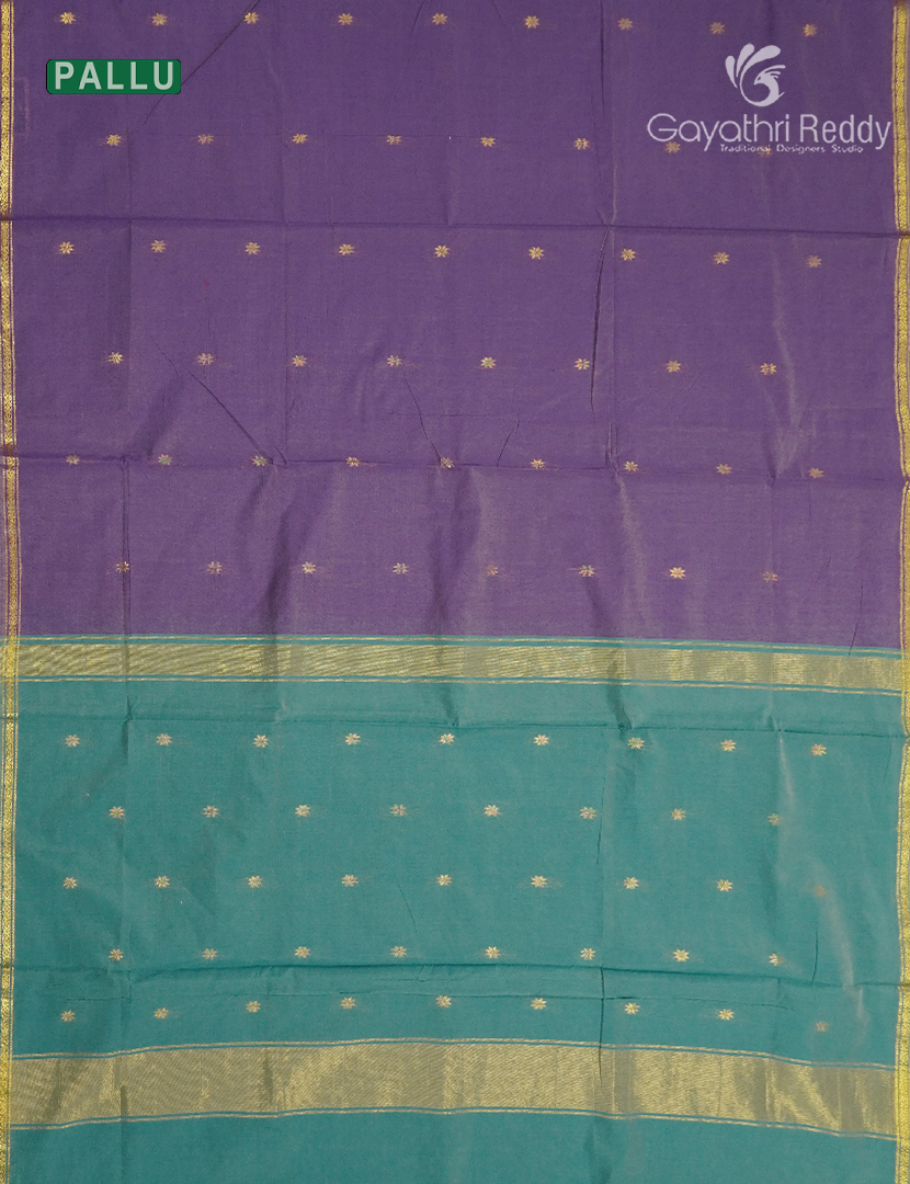 Sico Saree in Purple and Teal Blue