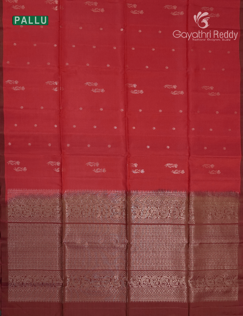Pure  Kanchipuram Light Weight Silk Saree in Peach Pinkk