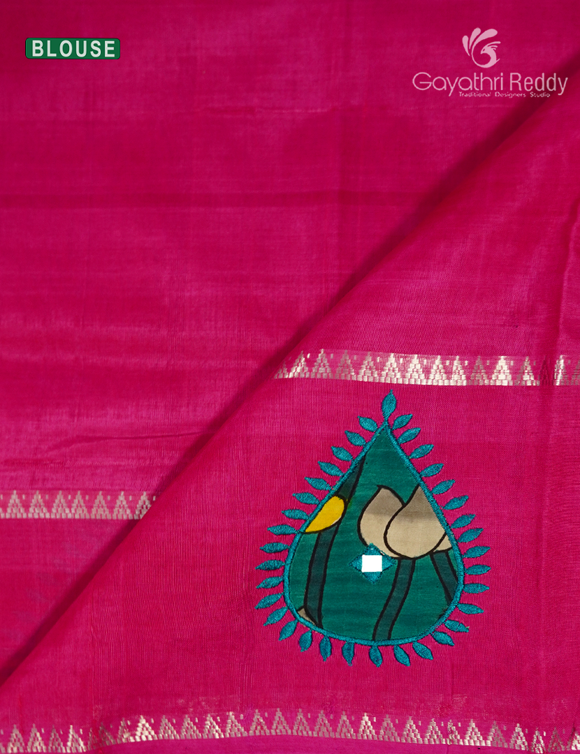 Pure Mangalagiri Langa Voni Set in Pink