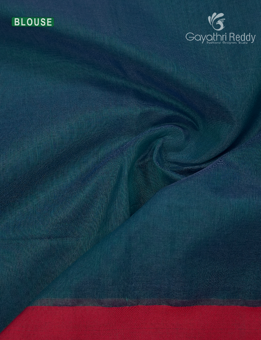 Pure Jamdani Kora Saree  in Indigo Grey
