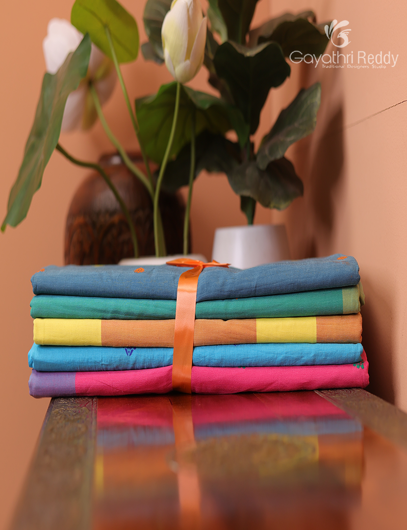 Silk Cotton Sarees Combo ( Set of 5 )