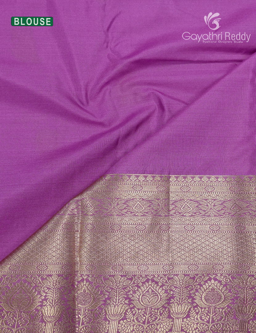 Semi Kanchipuram Silk Saree in Magenta