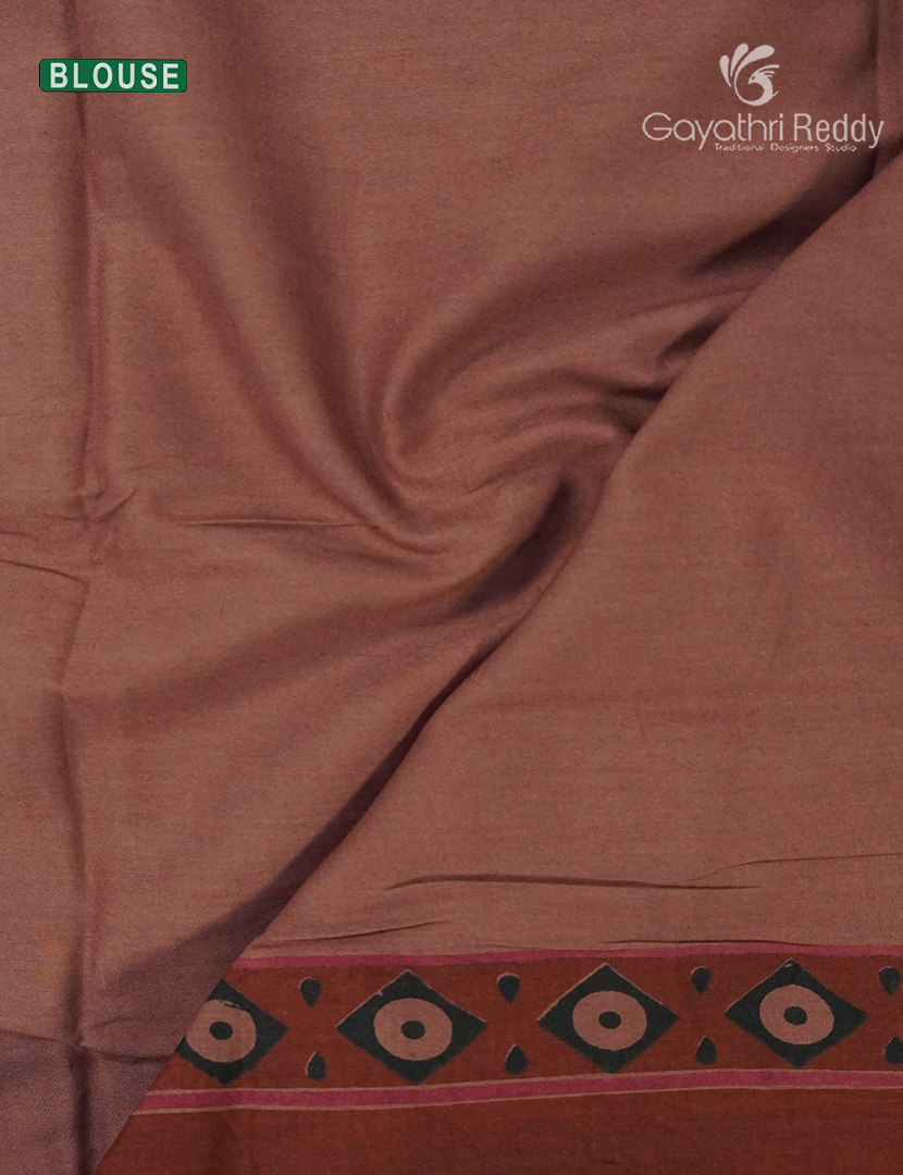 Premium Quality Cotton Kota Saree in Brown