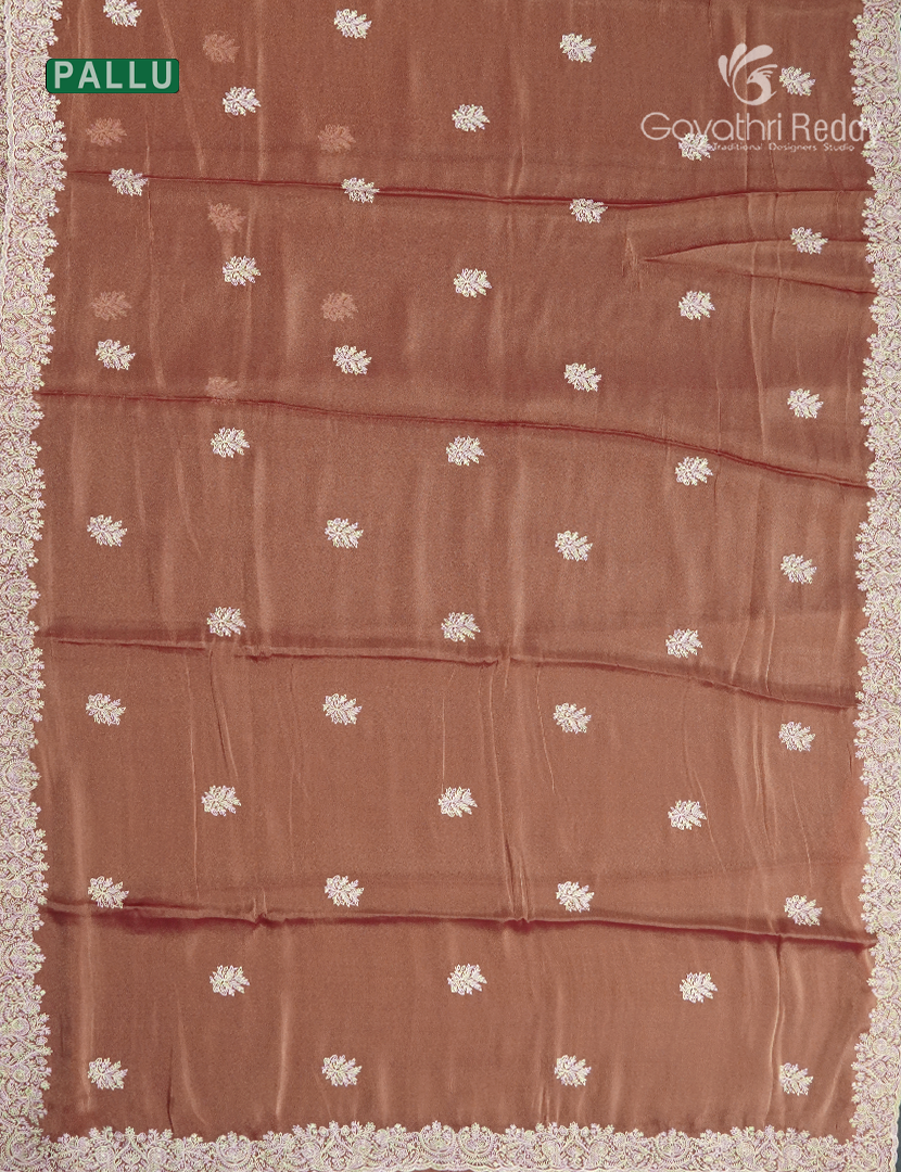 Fancy Saree in Deep Copper Red