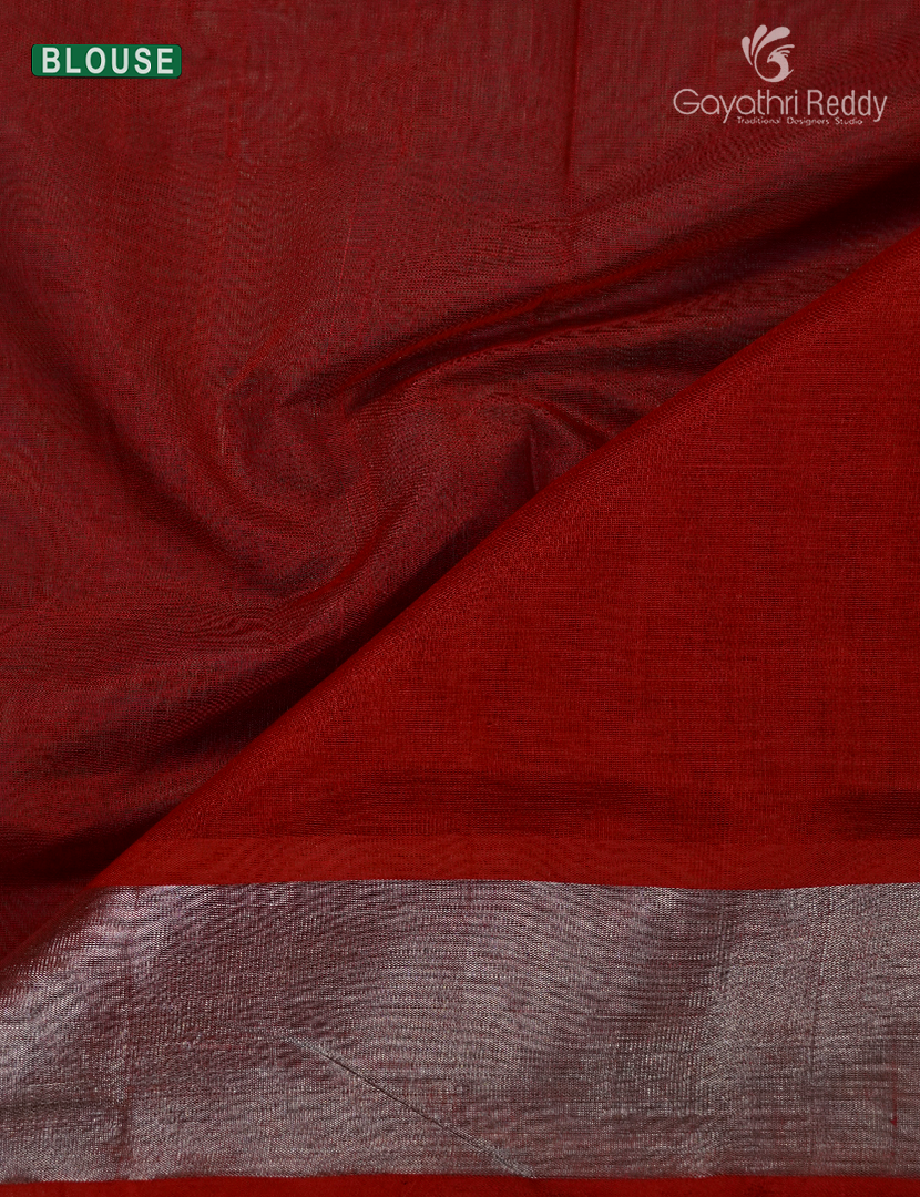 Pure Arani Sico Saree in Sea Green and Red