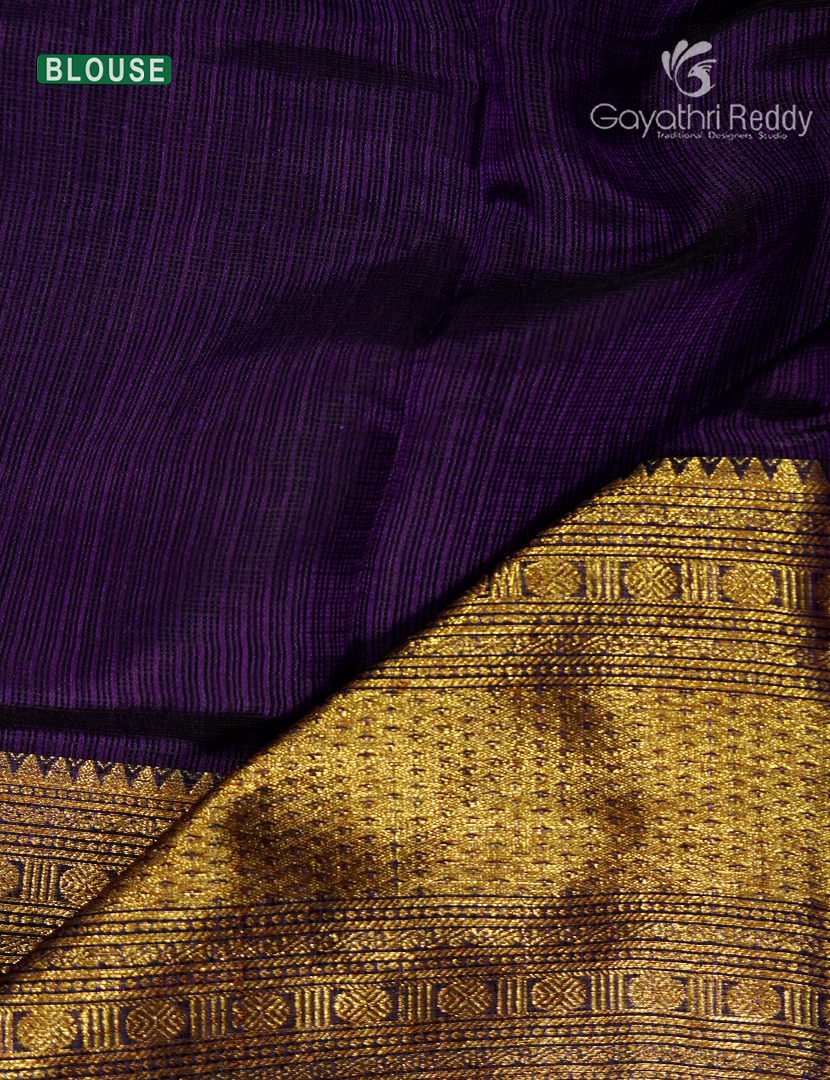Pure Silk Kota Saree in Deep Purple