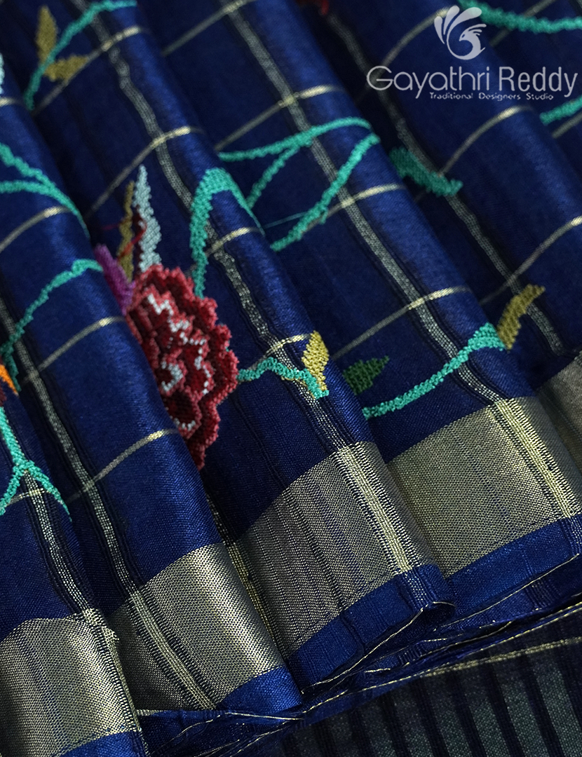 KHADI SILK WORK SAREE-KSW11