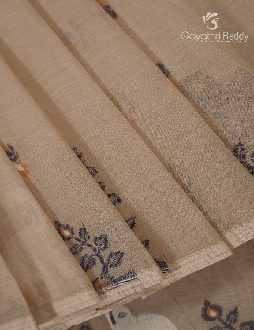 Jamdani Cotton Saree in Beige