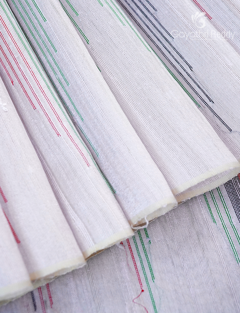 Pure Khadi Pattu Saree in Pastel Cream