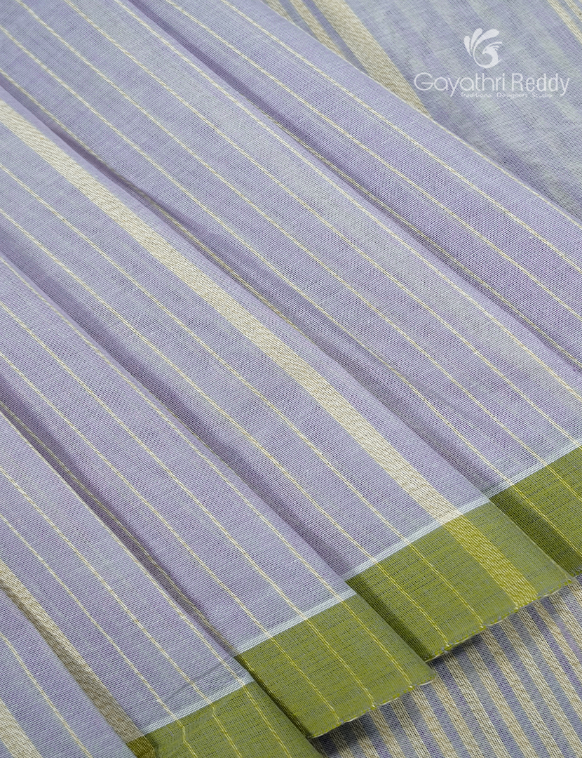 Pure Handloom Cotton Saree in Cloud Blue