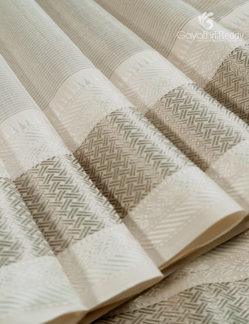 PURE CHANDERI RICH PALLU SAREES -CPS1187