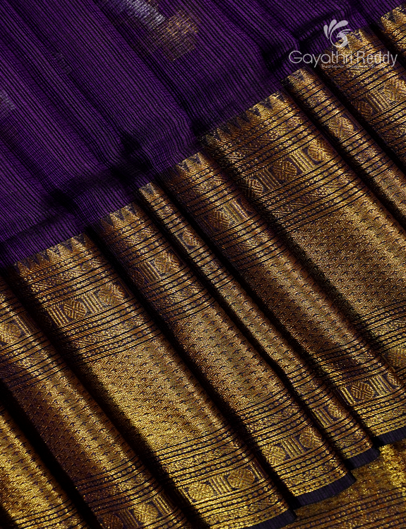 Pure Silk Kota Saree in Deep Purple