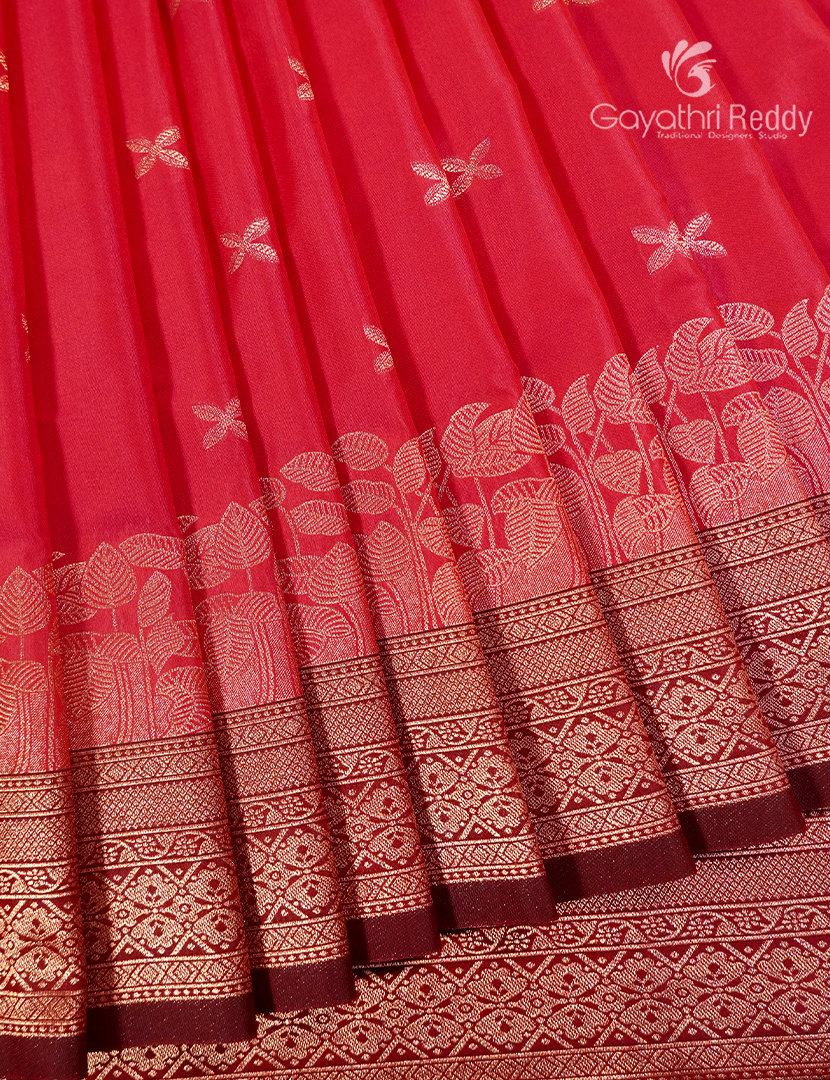 Semi Kanchipuram Art Silk Saree in Red