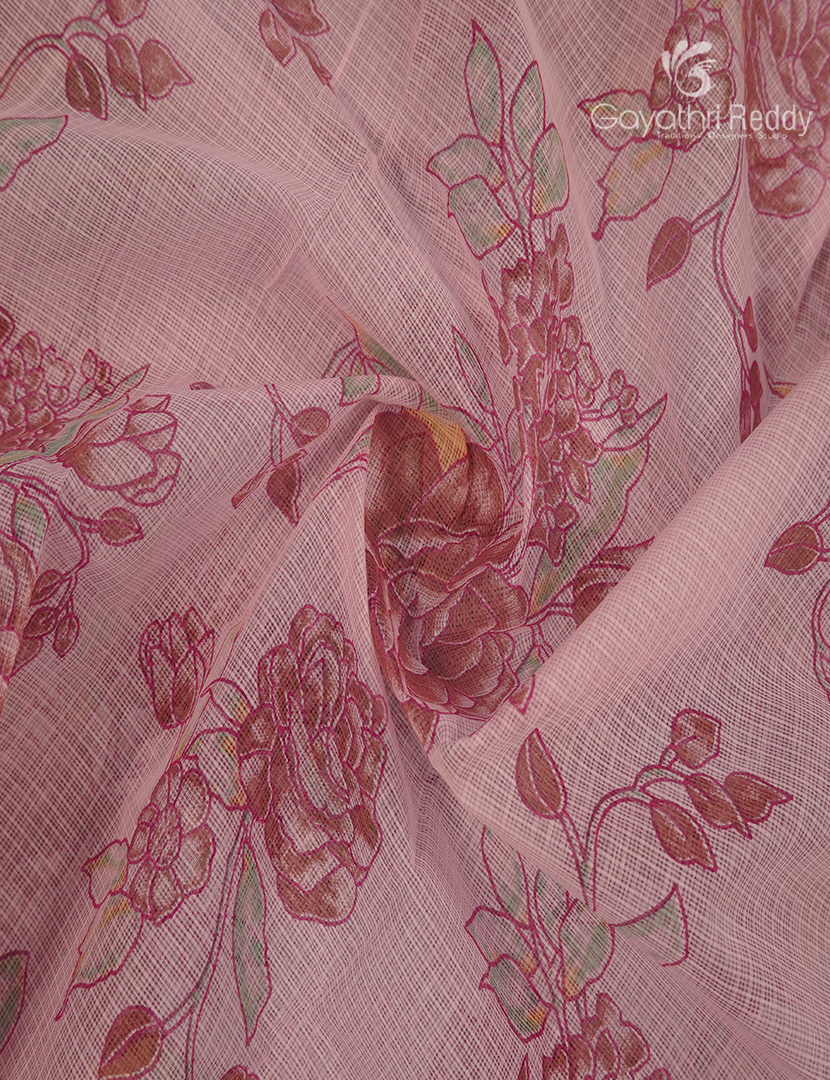 Premium Quality Cotton Kota Saree in Baby Pink and Rani Pink