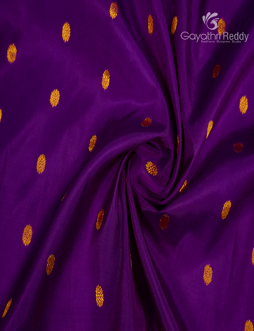 Pure Gadwal Silk Saree in Purple