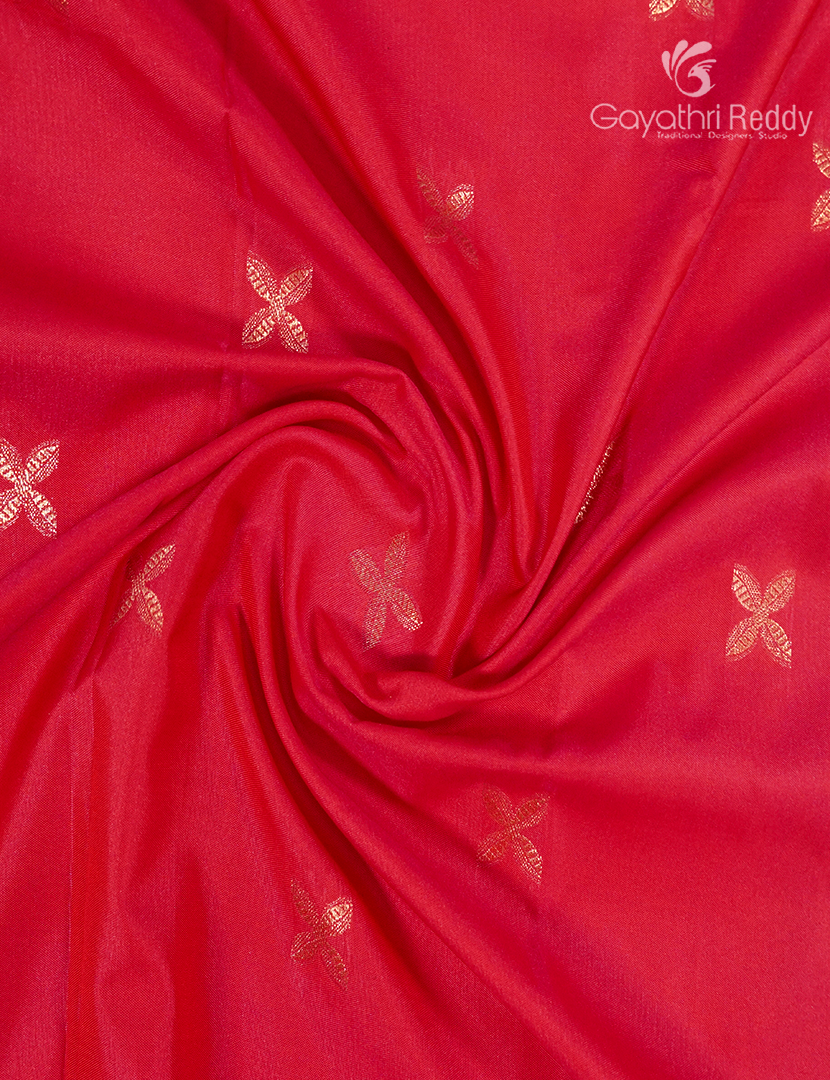 Semi Kanchipuram Art Silk Saree in Red