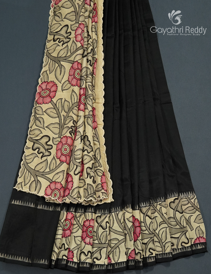 Pure Mangalagiri Langa Voni Set in Black