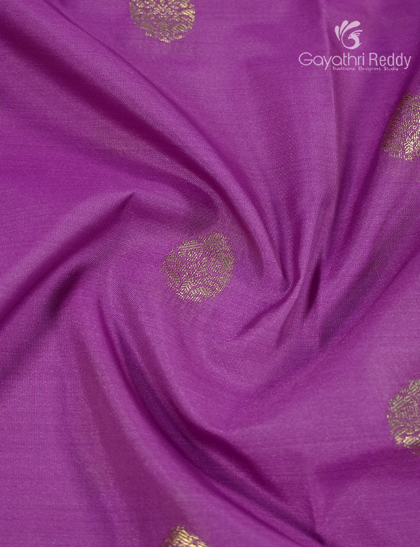 Semi Kanchipuram Silk Saree in Magenta