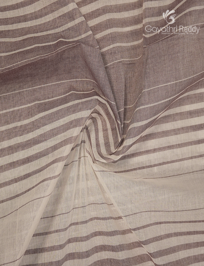 Pure Kanchi Cotton Saree in Cream and Beige