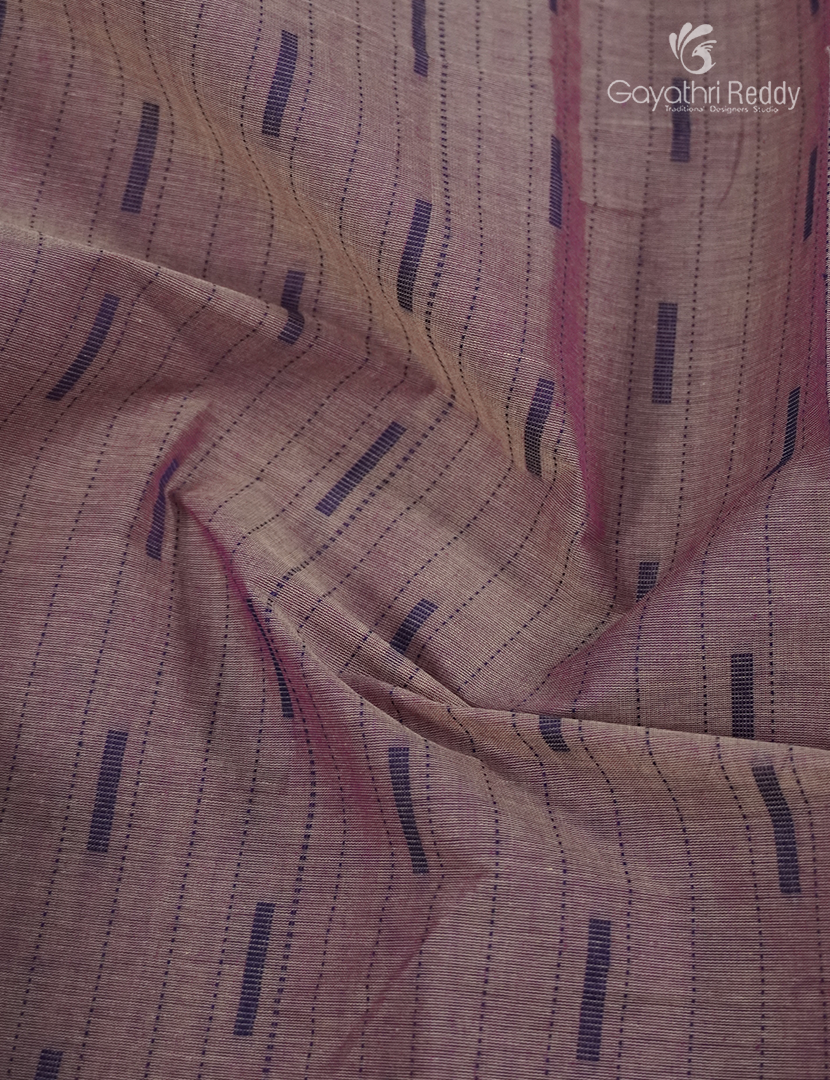 Pure Kanchi Cotton Saree in Mauve Brown