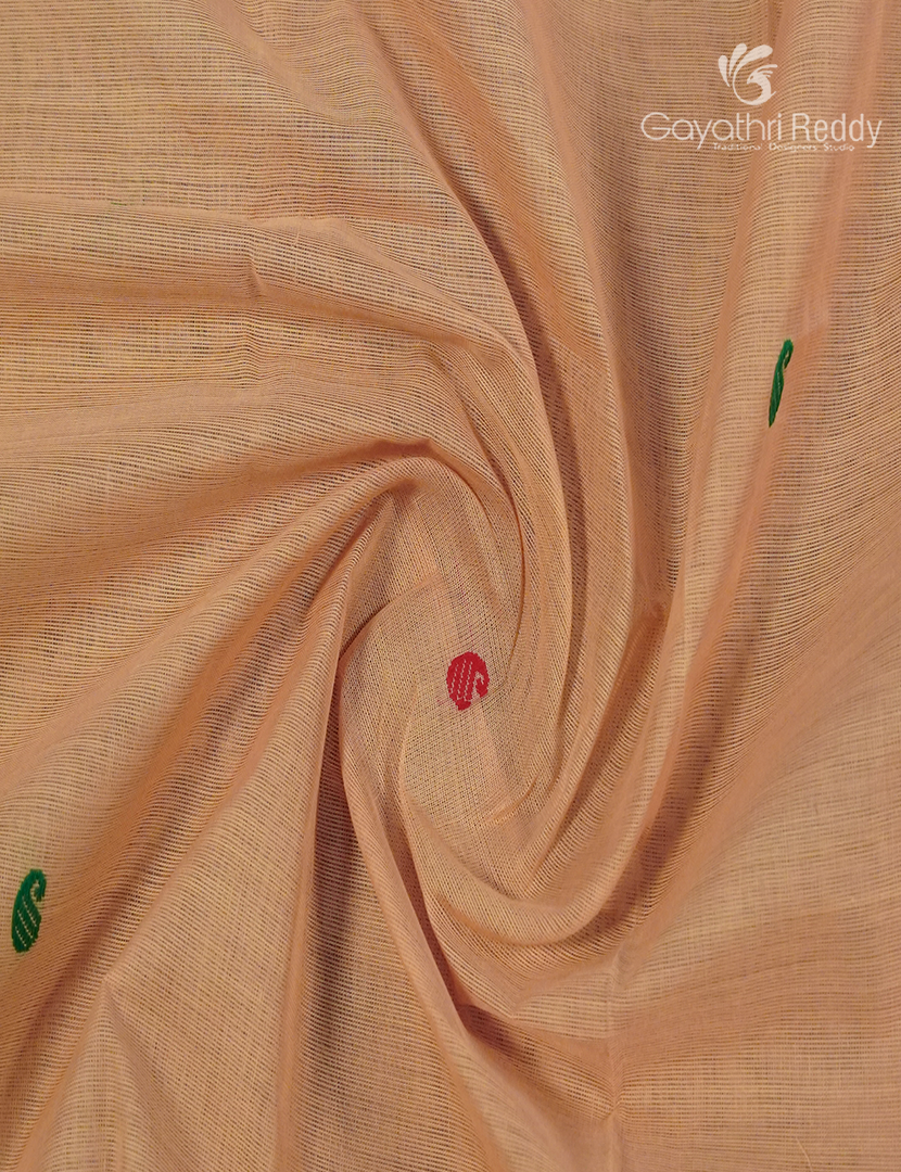 Pure Handloom Cotton Saree in Light Beige