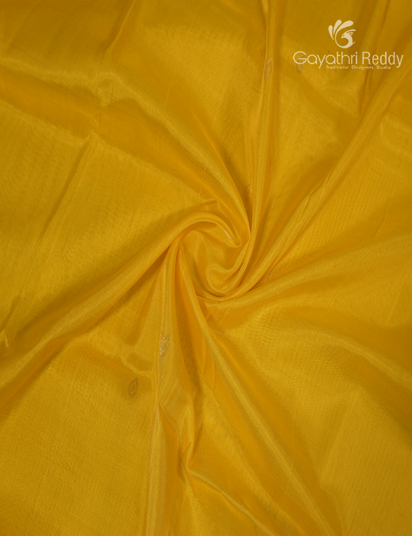 Pure Uppada Silk Saree in Yellow and Bottle Green