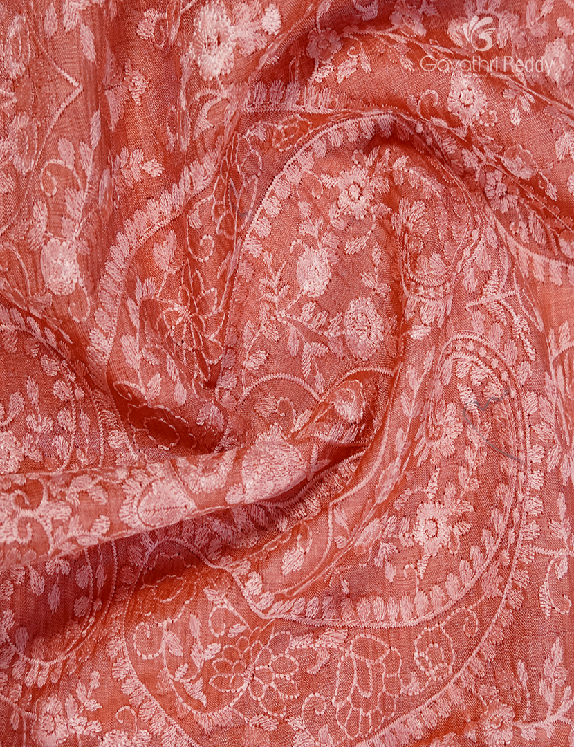 Pure Desi Tussar Fancy Saree in  Pastel Peach