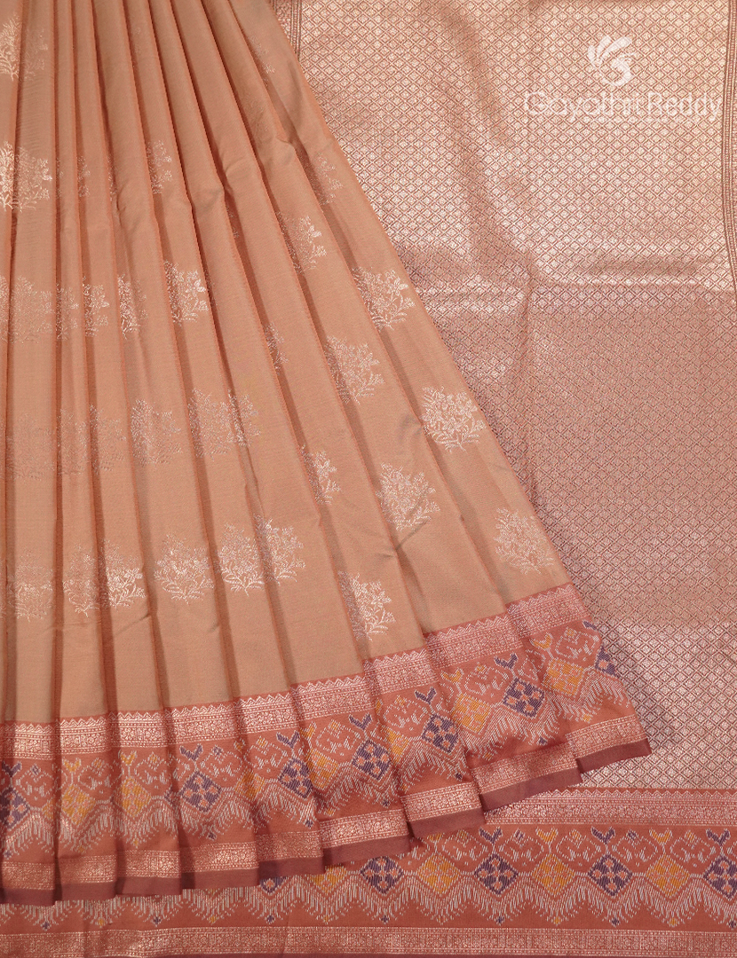 Semi Kanchipuram Art Silk Saree in Light Beige