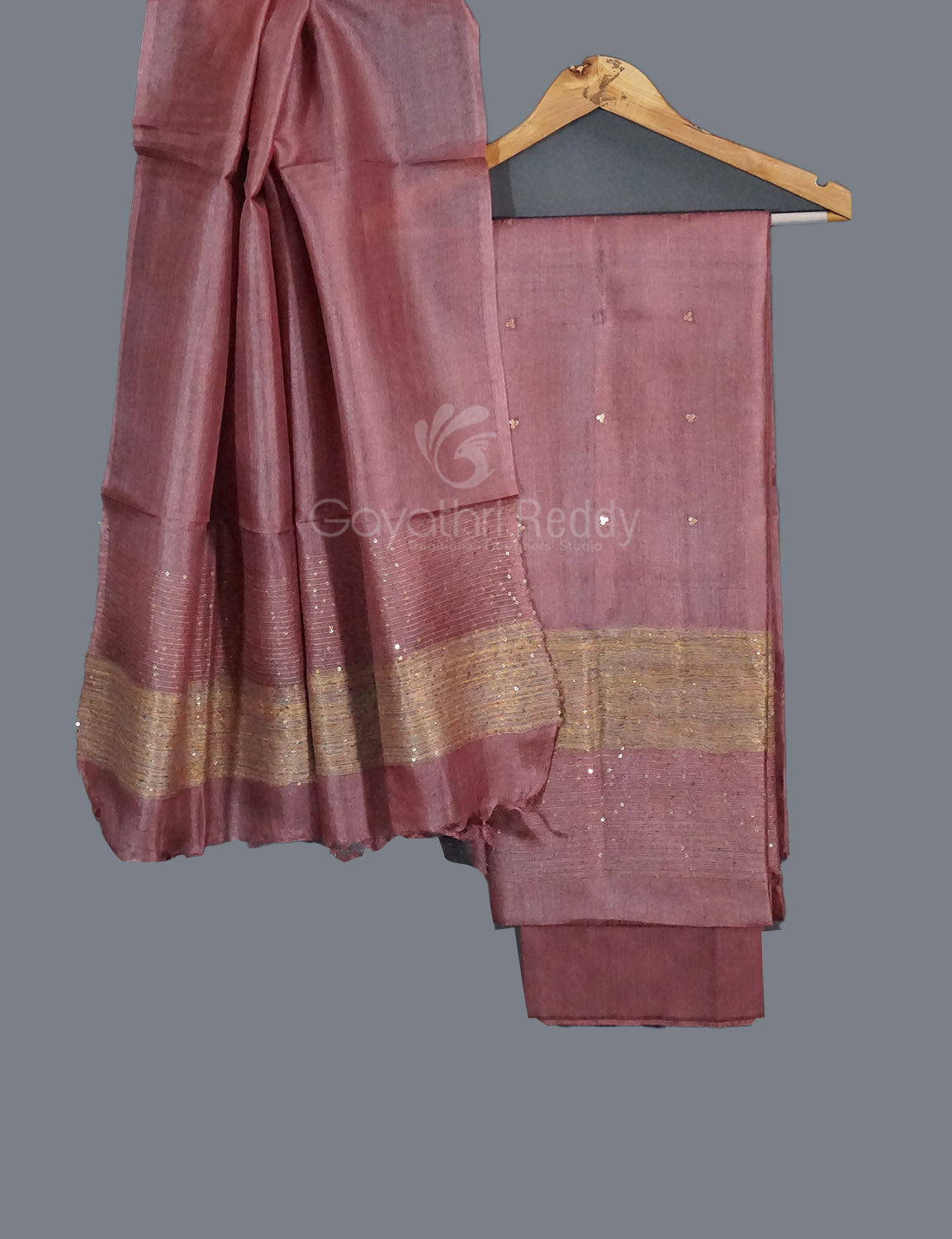 PURE DESI TUSSAR SILK DRESS MATERIAL-TSD55