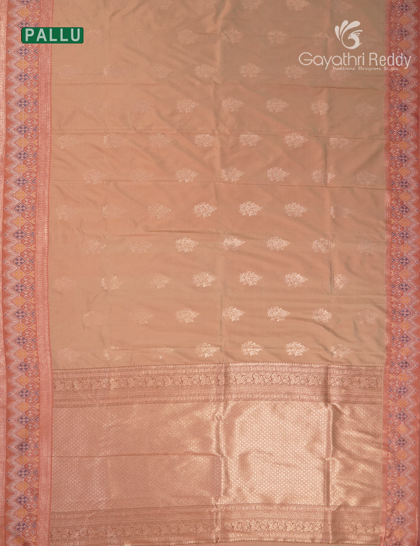 Semi Kanchipuram Art Silk Saree in Light Beige
